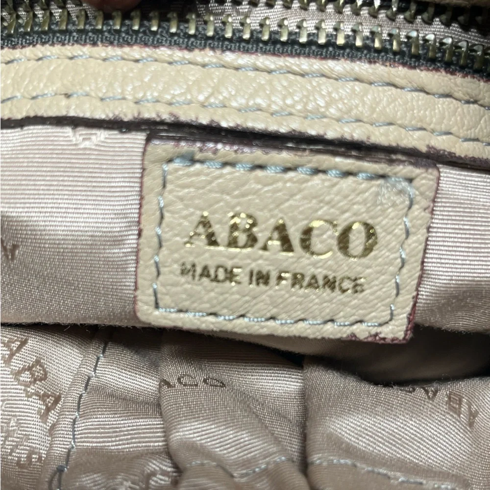 ABACO Paris Made France Leather Python Embossed Chain Crossbody Bag Pink Taupe